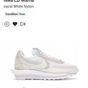 NIKE SACAI WAFFLE - WHITE NYLON